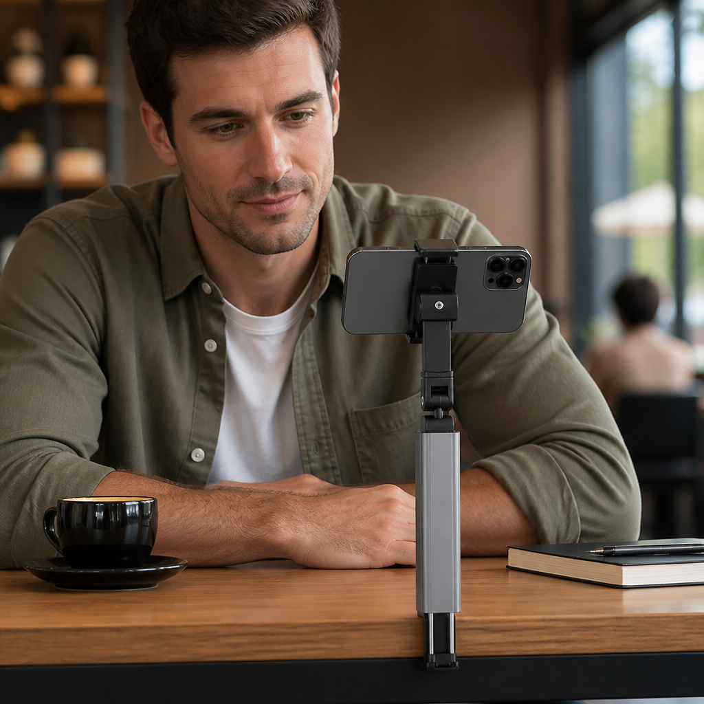 Travel Phone Holder – Foldable and Adjustable Stand for Comfortable Use On the Go