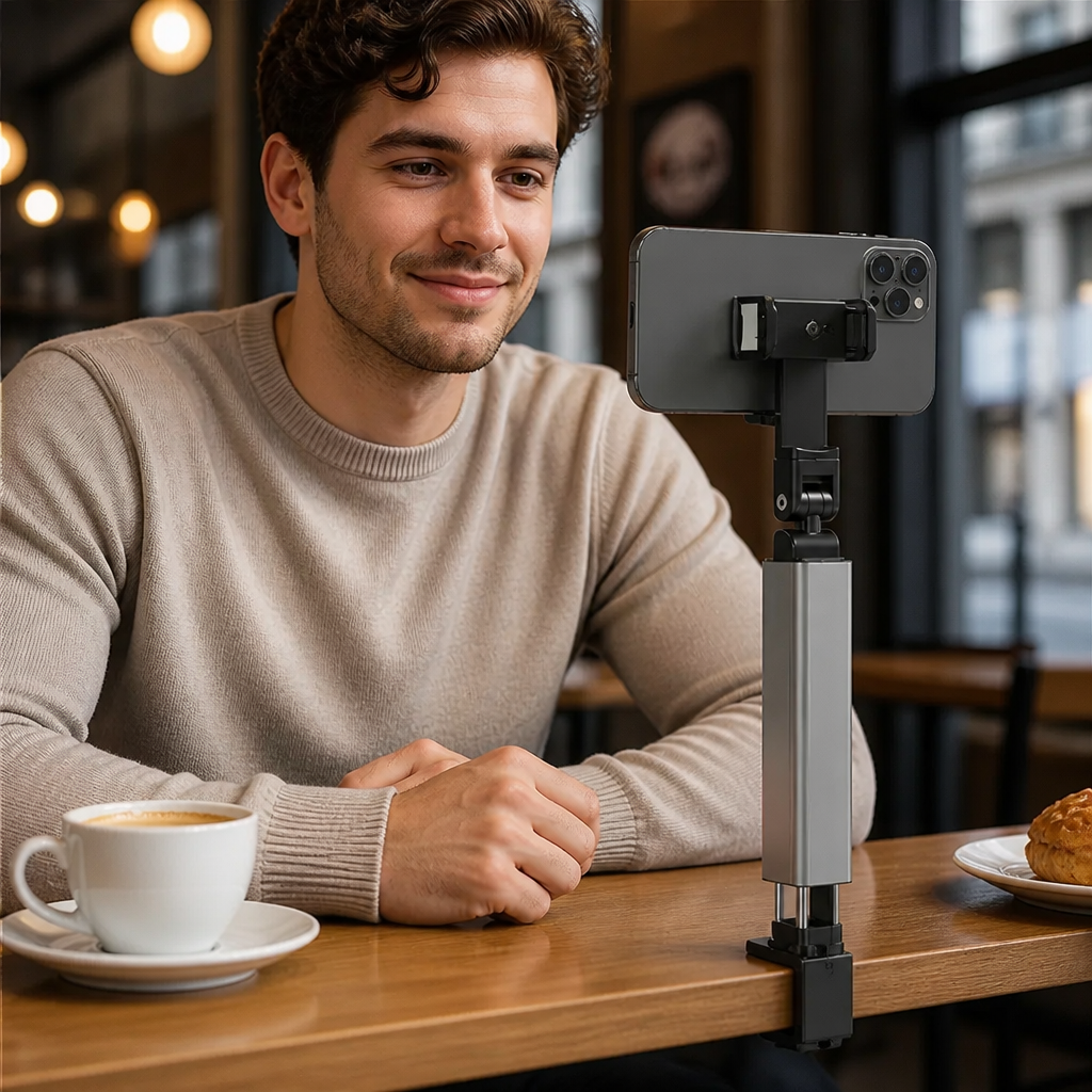 Travel Phone Holder – Foldable and Adjustable Stand for Comfortable Use On the Go