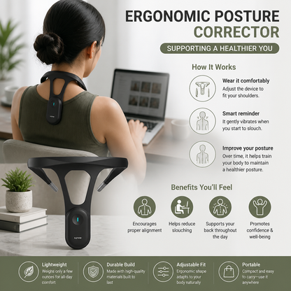 Ergonomic Posture Corrector – Back Support Device for Improving Healthy Posture in Daily Life