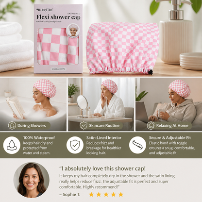 Practical Shower Cap – Waterproof Hair Care Cap to Protect Against Frizz & Moisture