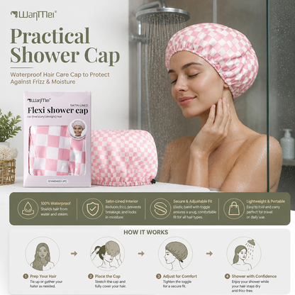 Practical Shower Cap – Waterproof Hair Care Cap to Protect Against Frizz & Moisture