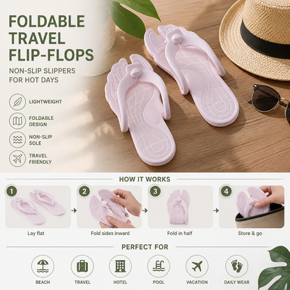 Foldable Travel Flip-Flops – Non-Slip Slippers for Hot Days