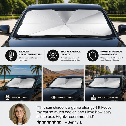 Foldable Windshield Sun Shade Umbrella