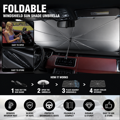 Foldable Windshield Sun Shade Umbrella