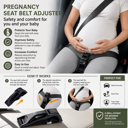 Car Travel Maternity Belly Support Strap – Adjustable & Comfortable Pregnancy Support