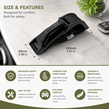 Car Travel Maternity Belly Support Strap – Adjustable & Comfortable Pregnancy Support