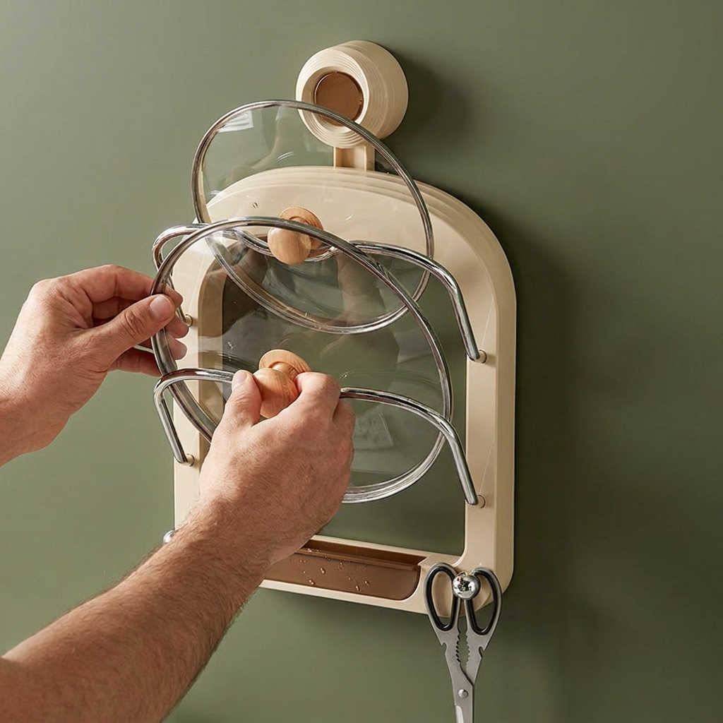 Practical Pot Lid Holder
