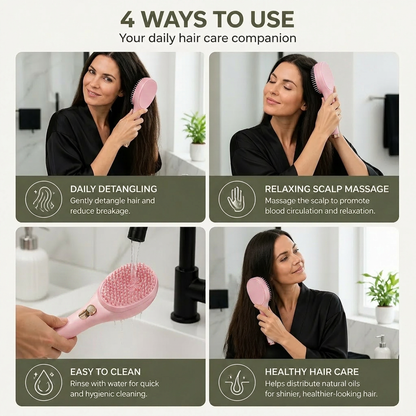 Easy-to-Clean Massage Hair Comb