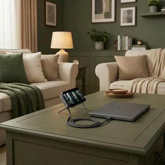 2-in-1 Foldable Fast Charging Cable & Phone Stand