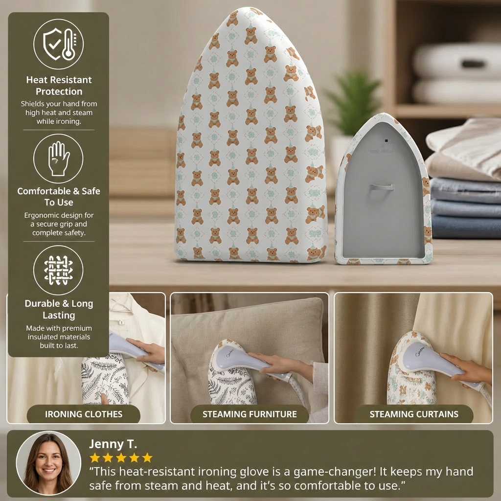 Heat-Resistant Ironing Glove – Insulated Protection from Steam & Heat