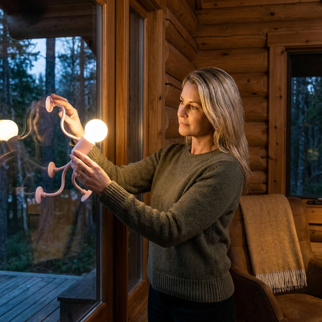 LED Lamp with Suction Cup – Interchangeable and Playful Design for Decoration