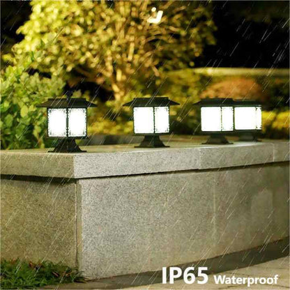Solar Led Garden Lamp - Large Square Lamp With Warm Light And Dual Use