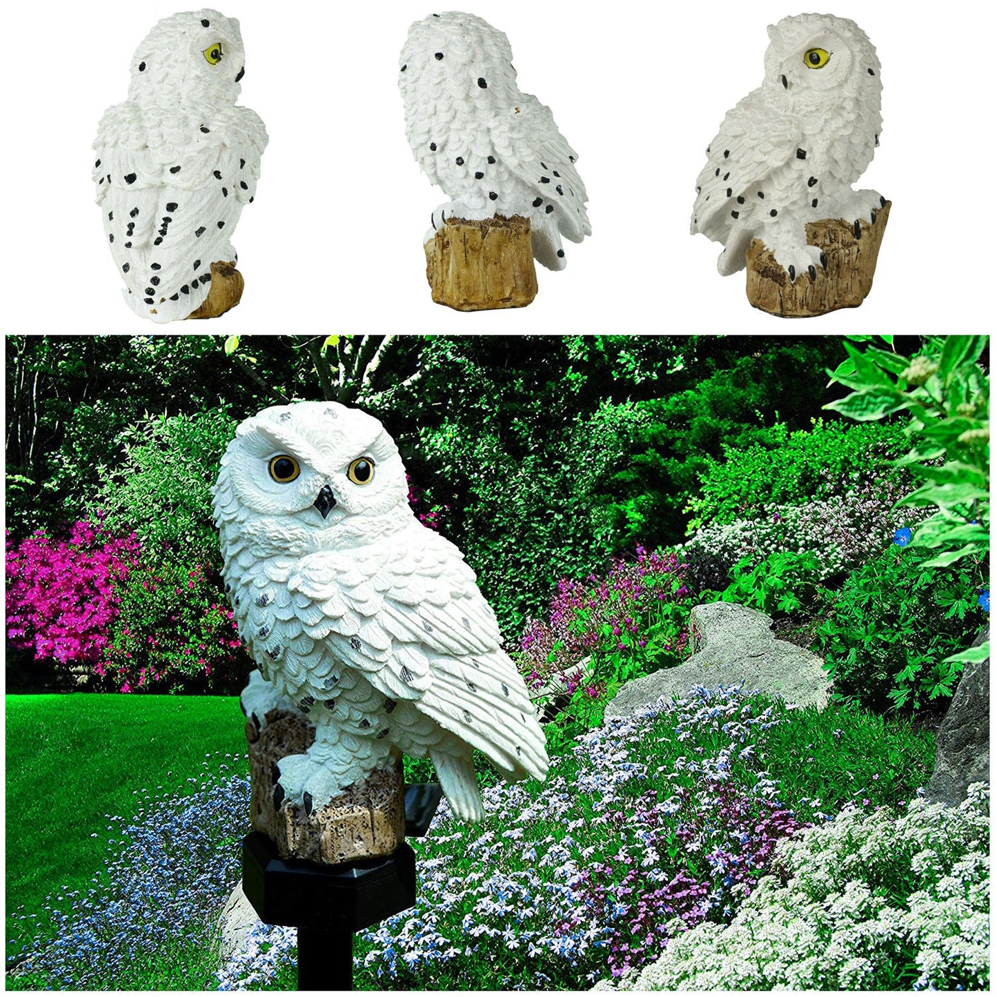 Solar Garden Light Owl - Led Outdoor Light For Garden Patio And Balcony  Weatherproof