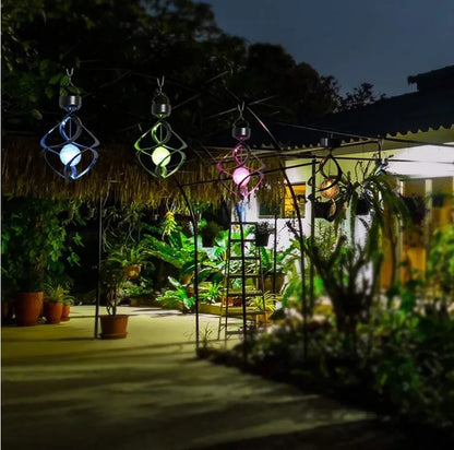 LED Solar Wind Chimes With Colour Change - Decorative Garden Lighting For Outdoors