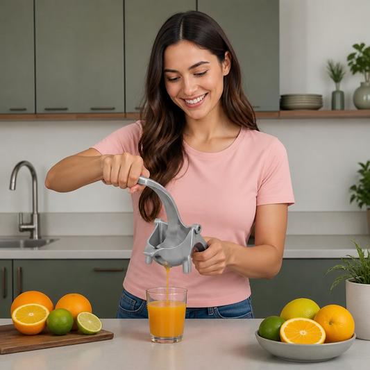 Aluminum Hand Juicer – Manual Press for Fruits & More