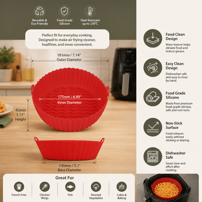 Reusable Non-Stick Silicone Mold for Air Fryer