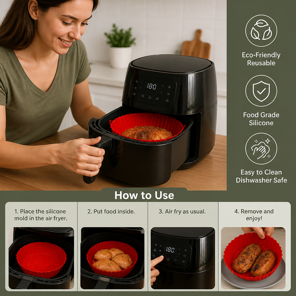 Reusable Non-Stick Silicone Mold for Air Fryer