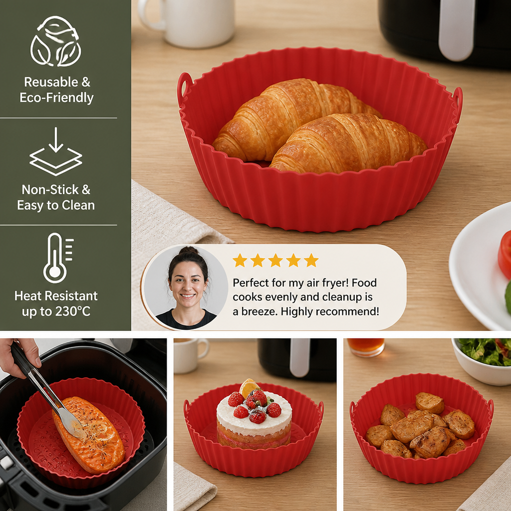 Reusable Non-Stick Silicone Mold for Air Fryer