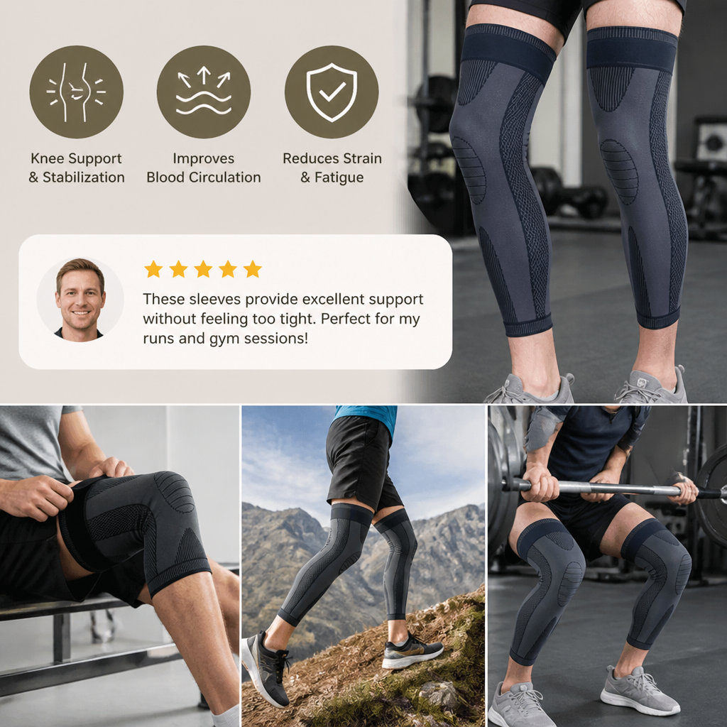 Elastic Knee Brace with Compression – Non-Slip & Stabilizing