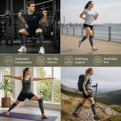 Elastic Knee Brace with Compression – Non-Slip & Stabilizing