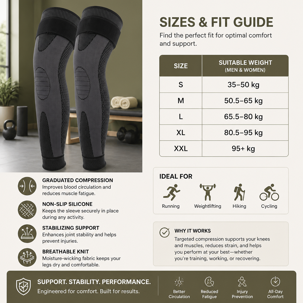 Elastic Knee Brace with Compression – Non-Slip & Stabilizing
