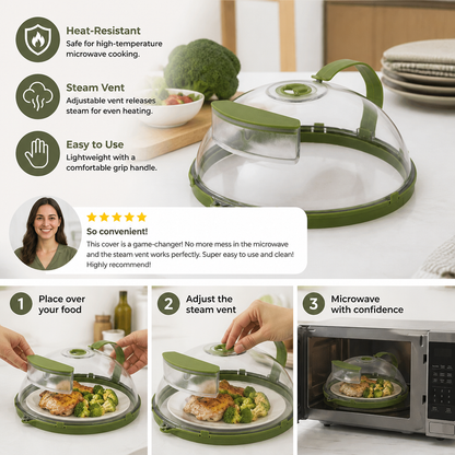 Microwave Cover – Heat-Resistant, Transparent and with Steam Vent