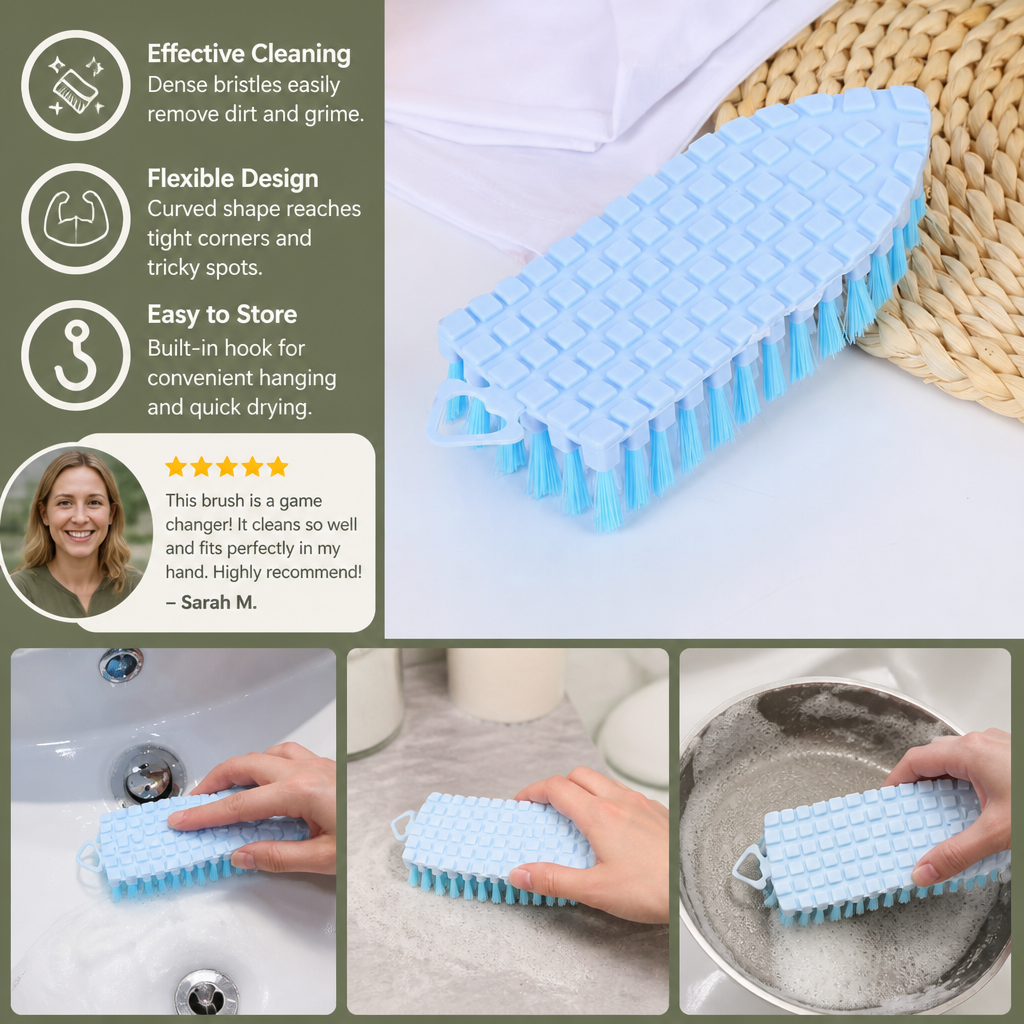 Multifunctional Cleaning Brush – Flexible Household Brush for Kitchen, Bathroom, and Tiles