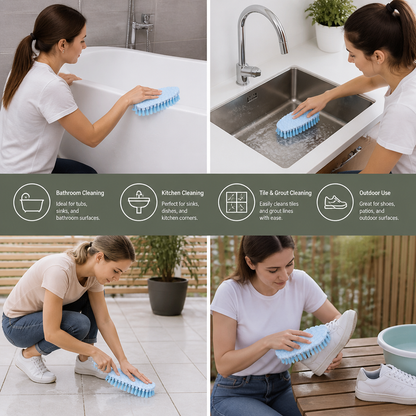 Multifunctional Cleaning Brush – Flexible Household Brush for Kitchen, Bathroom, and Tiles