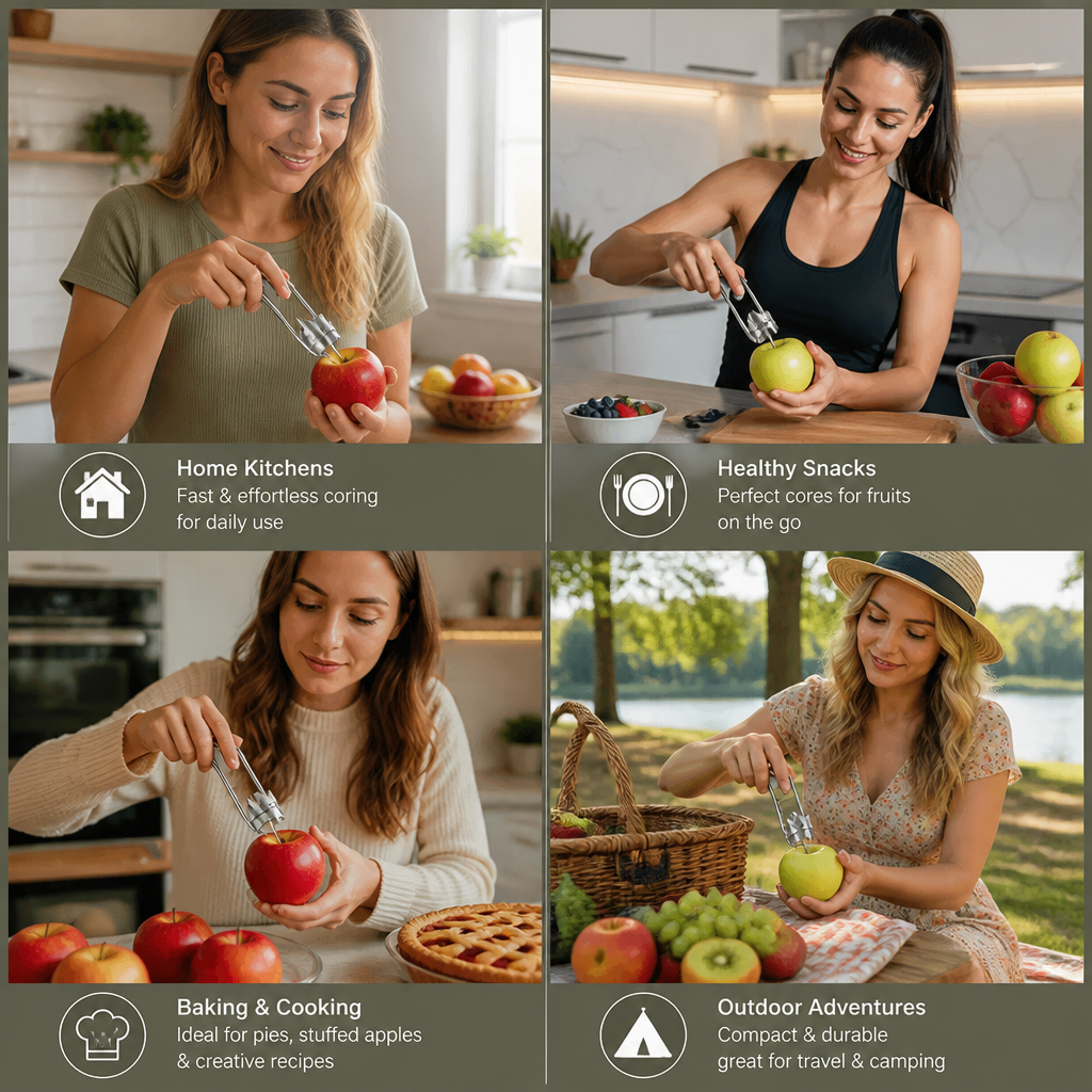 Stainless Steel Fruit Corer – Multifunctional Tool for Easily Removing Cores from Fruits & Vegetables