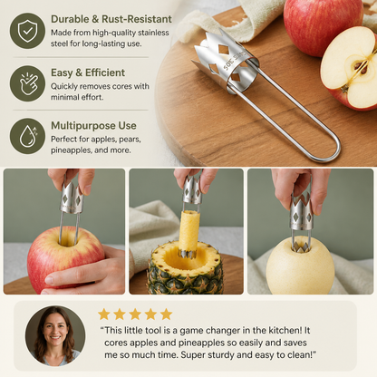 Stainless Steel Fruit Corer – Multifunctional Tool for Easily Removing Cores from Fruits & Vegetables