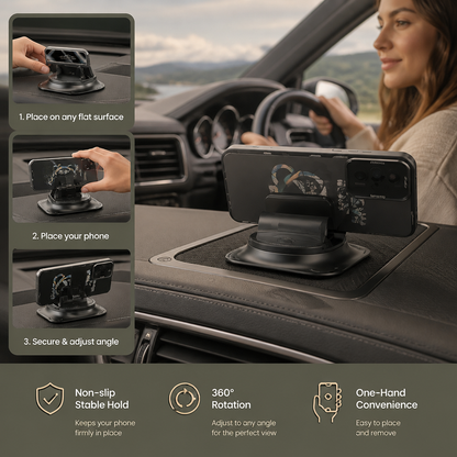 Car Phone Holder – Non-Slip Smartphone Mount for Dashboard & Center Console
