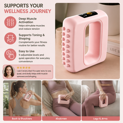 Fascia Massage Device – Vibrating Muscle Activation and Body Shaping Device for Abdomen, Waist and Full Body