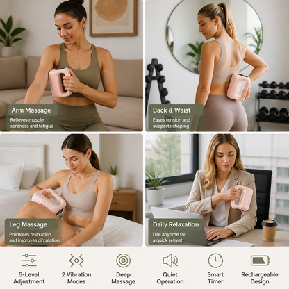 Fascia Massage Device – Vibrating Muscle Activation and Body Shaping Device for Abdomen, Waist and Full Body