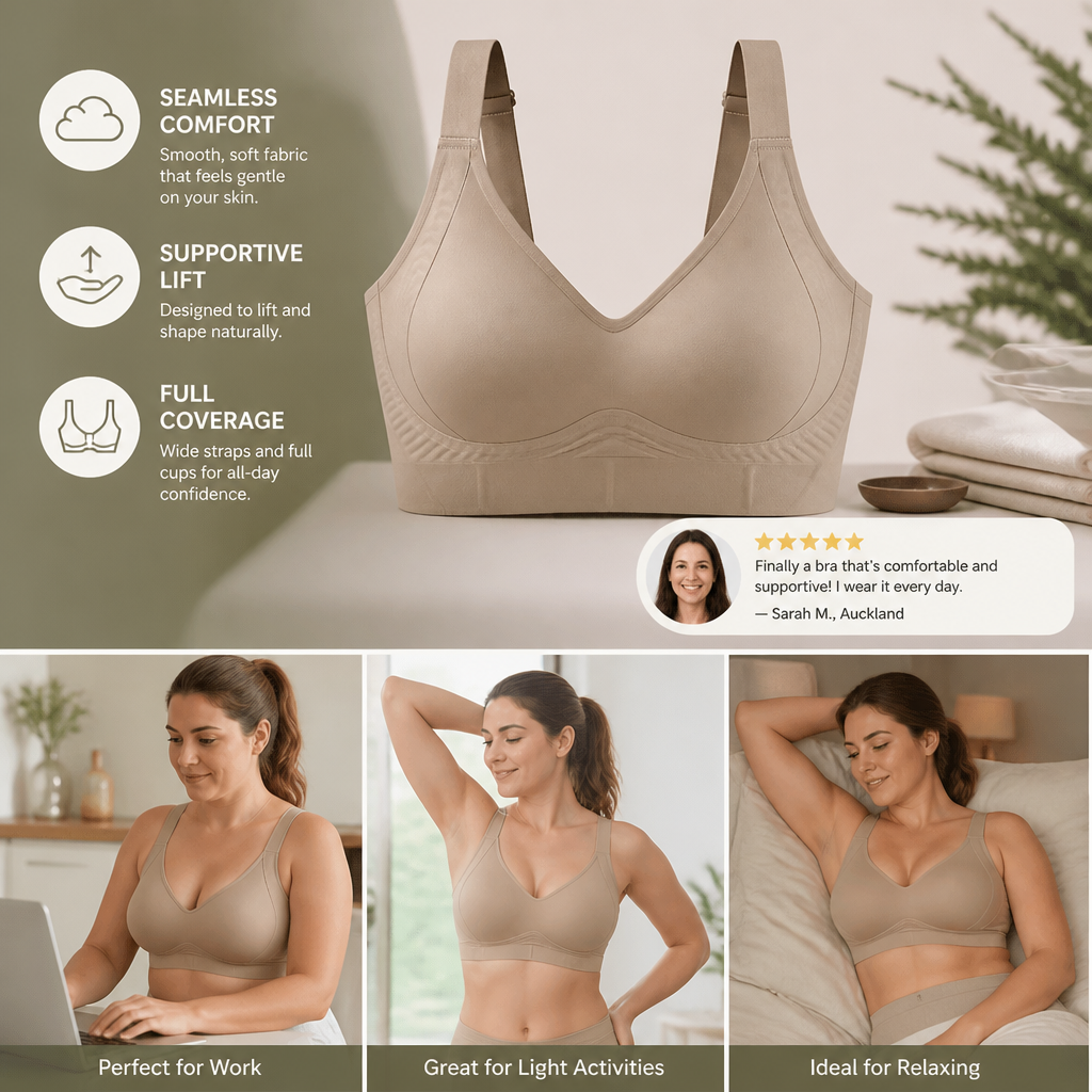 Seamless Full-Coverage Bra – Supportive Lift for Plus Sizes