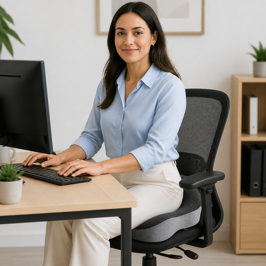 Orthopedic Memory Foam Seat Cushion – Relief for Tailbone & Back