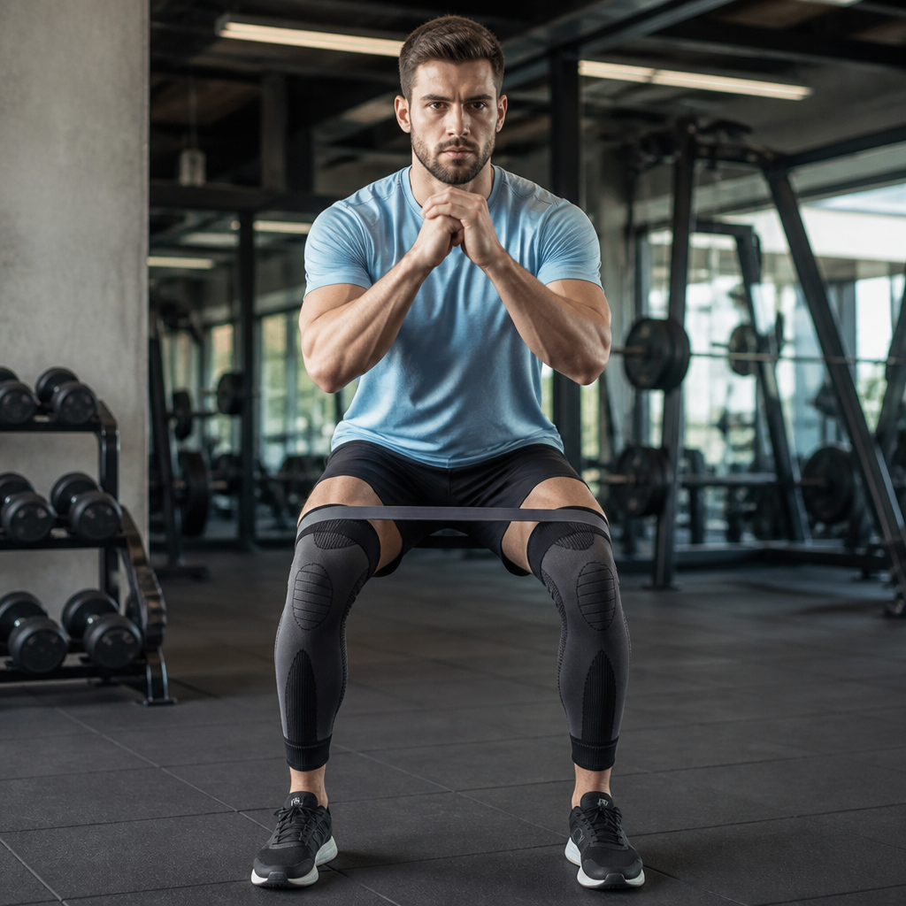 Elastic Knee Brace with Compression – Non-Slip & Stabilizing