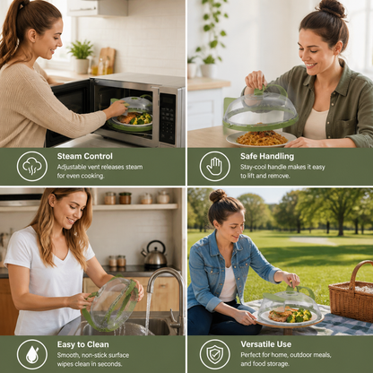 Microwave Cover – Heat-Resistant, Transparent and with Steam Vent