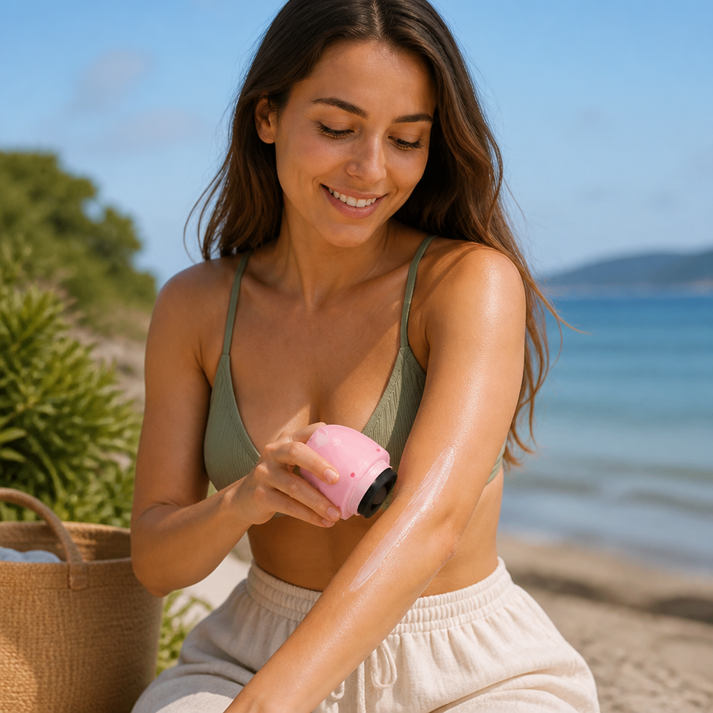 Refillable Sunscreen Roller Applicator – Silicone Lotion Dispenser for Travel