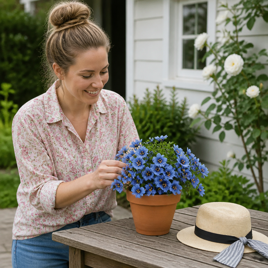 EverBloom No-Fade Artificial Wildflower Bouquet for Outdoor Planters