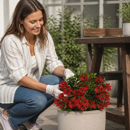 EverBloom No-Fade Artificial Wildflower Bouquet for Outdoor Planters
