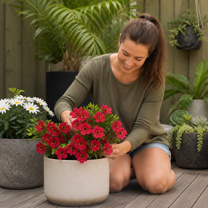 EverBloom No-Fade Artificial Wildflower Bouquet for Outdoor Planters