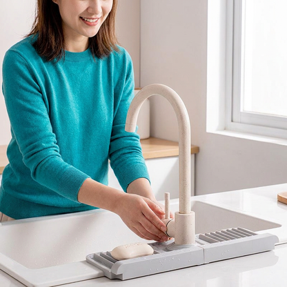 Silicone Faucet Splash Guard – Drip Mat for Sink & Basin