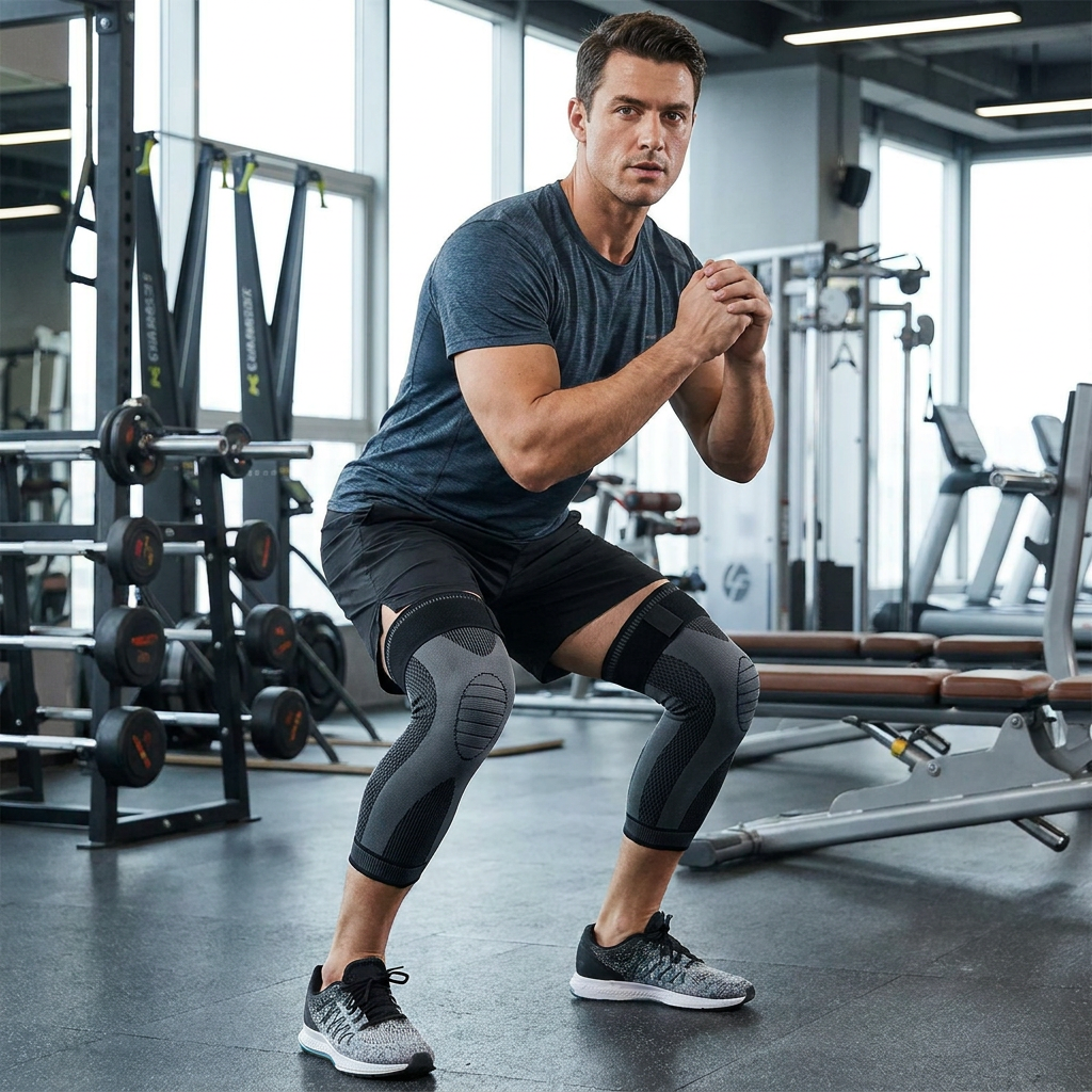 Elastic Knee Brace with Compression – Non-Slip & Stabilizing