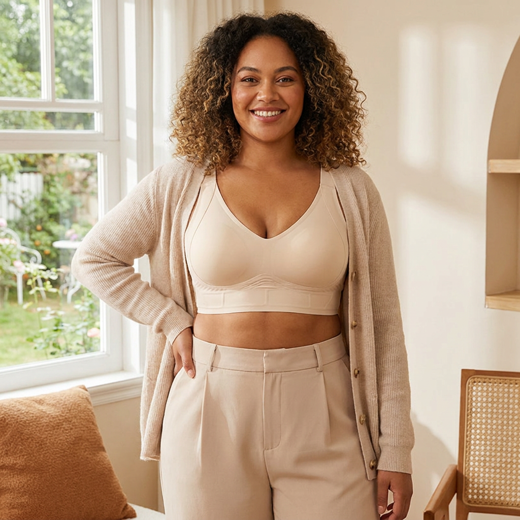 Seamless Full-Coverage Bra – Supportive Lift for Plus Sizes