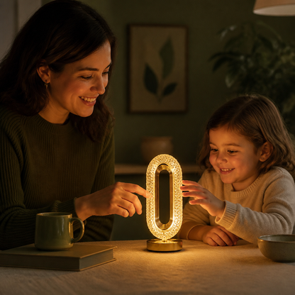 Rechargeable Crystal LED Table Lamp – Elegant Ambient Night Light
