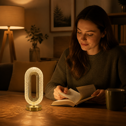 Rechargeable Crystal LED Table Lamp – Elegant Ambient Night Light