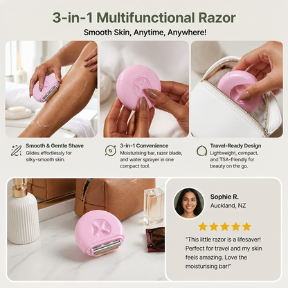 Multifunctional Women’s Razor – Portable 3-in-1 Full-Body Shaver for On-the-Go