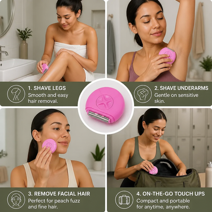 Multifunctional Women’s Razor – Portable 3-in-1 Full-Body Shaver for On-the-Go