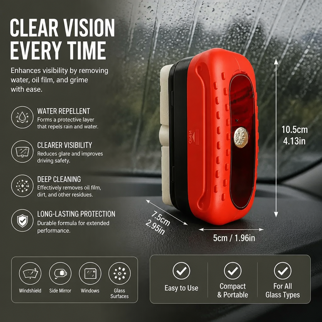 Water-Repellent Oil Film Brush for Perfect Visibility