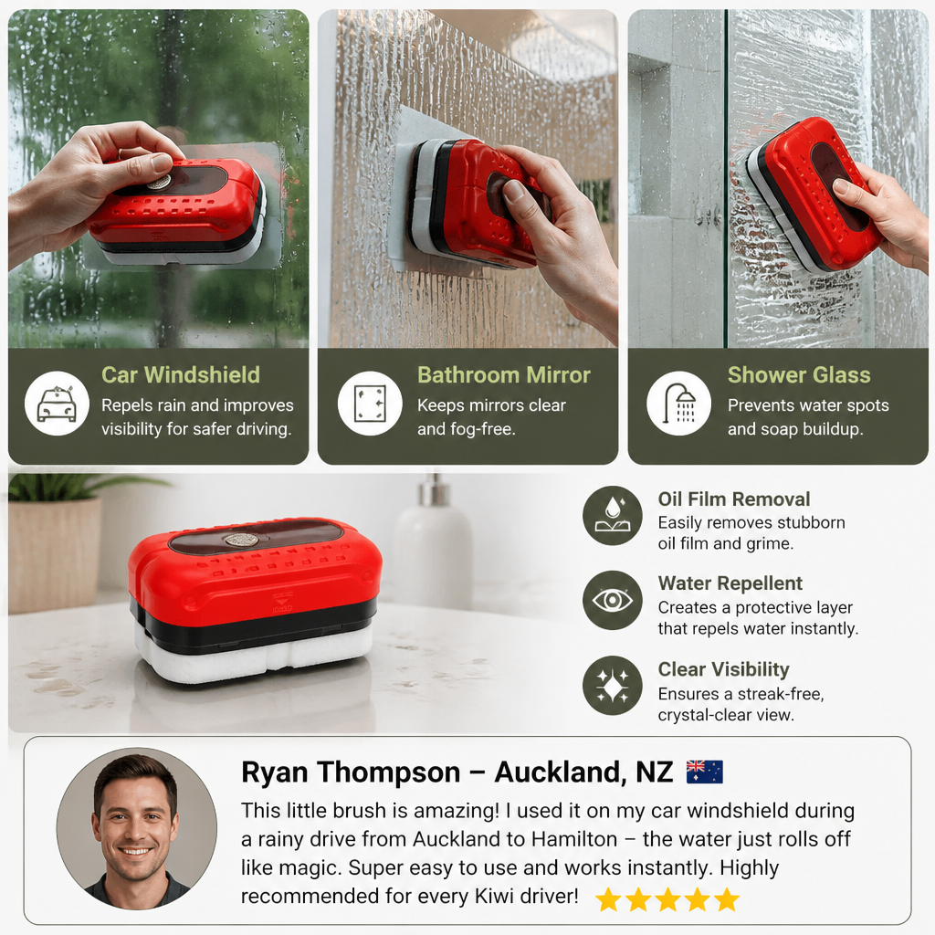 Water-Repellent Oil Film Brush for Perfect Visibility